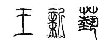 陈墨王新艺篆书个性签名怎么写