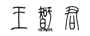 陈墨王智君篆书个性签名怎么写