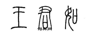 陈墨王君如篆书个性签名怎么写