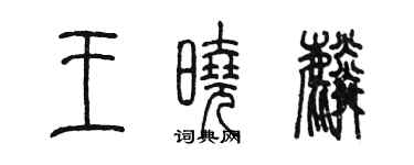 陈墨王晓麟篆书个性签名怎么写