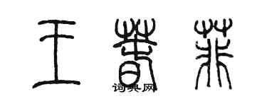 陈墨王春菲篆书个性签名怎么写