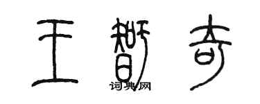陈墨王智奇篆书个性签名怎么写