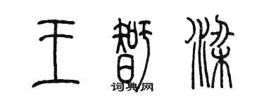陈墨王智梁篆书个性签名怎么写