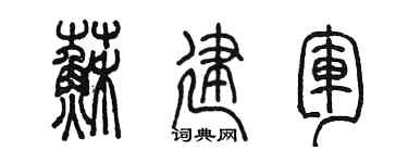 陈墨苏建军篆书个性签名怎么写