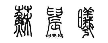 陈墨苏晨曦篆书个性签名怎么写