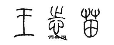 陈墨王志苗篆书个性签名怎么写
