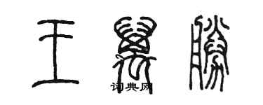 陈墨王万胜篆书个性签名怎么写