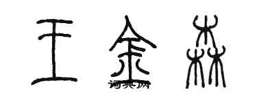 陈墨王金森篆书个性签名怎么写