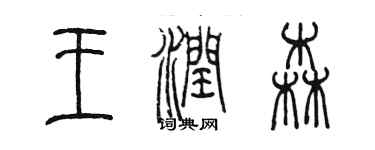 陈墨王润森篆书个性签名怎么写