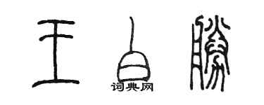陈墨王白胜篆书个性签名怎么写
