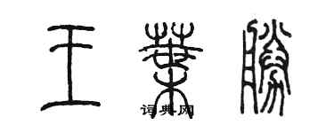 陈墨王叶胜篆书个性签名怎么写