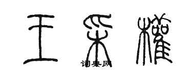 陈墨王彩权篆书个性签名怎么写