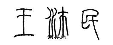 陈墨王沛民篆书个性签名怎么写