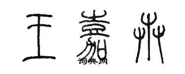 陈墨王嘉卉篆书个性签名怎么写
