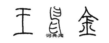 陈墨王申金篆书个性签名怎么写