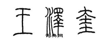 陈墨王泽奎篆书个性签名怎么写