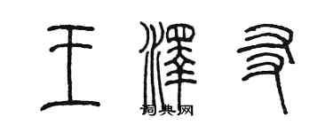 陈墨王泽友篆书个性签名怎么写