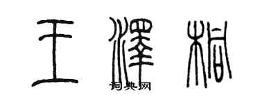 陈墨王泽桐篆书个性签名怎么写