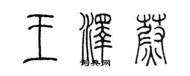 陈墨王泽蔚篆书个性签名怎么写