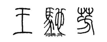 陈墨王驰芳篆书个性签名怎么写