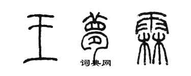 陈墨王梦霖篆书个性签名怎么写