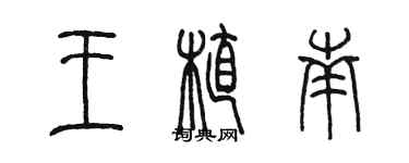 陈墨王植南篆书个性签名怎么写