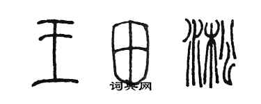 陈墨王田淞篆书个性签名怎么写