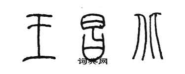 陈墨王昌北篆书个性签名怎么写