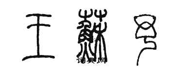 陈墨王苏予篆书个性签名怎么写