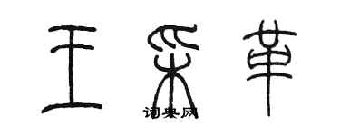 陈墨王彩革篆书个性签名怎么写