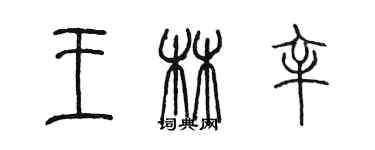 陈墨王林辛篆书个性签名怎么写