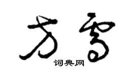 曾庆福方雪草书个性签名怎么写
