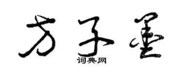 曾庆福方子墨草书个性签名怎么写