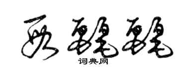 曾庆福段丽丽草书个性签名怎么写
