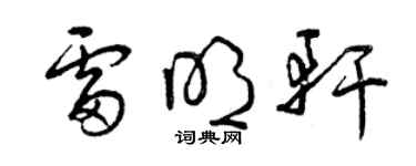 曾庆福雷明轩草书个性签名怎么写