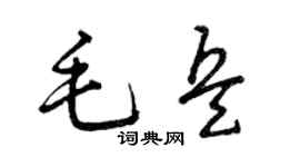 曾庆福毛兵草书个性签名怎么写