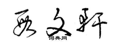 曾庆福段文轩草书个性签名怎么写