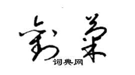 梁锦英刘菊草书个性签名怎么写