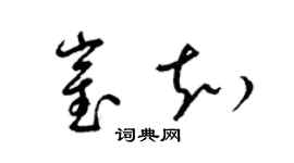 梁锦英崔知草书个性签名怎么写