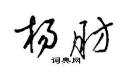 梁锦英杨肪草书个性签名怎么写