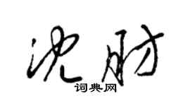 梁锦英沈肪草书个性签名怎么写
