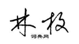 梁锦英林枚草书个性签名怎么写