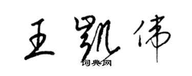 梁锦英王凯伟草书个性签名怎么写