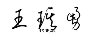 梁锦英王琪勇草书个性签名怎么写