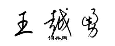 梁锦英王越勇草书个性签名怎么写