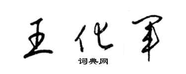 梁锦英王化军草书个性签名怎么写