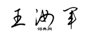 梁锦英王汝军草书个性签名怎么写