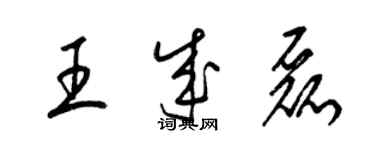 梁锦英王成磊草书个性签名怎么写