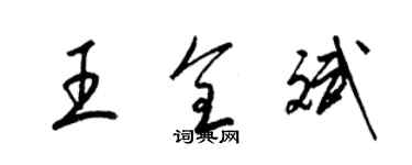 梁锦英王全斌草书个性签名怎么写