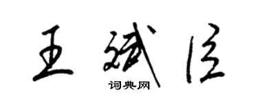 梁锦英王斌臣草书个性签名怎么写